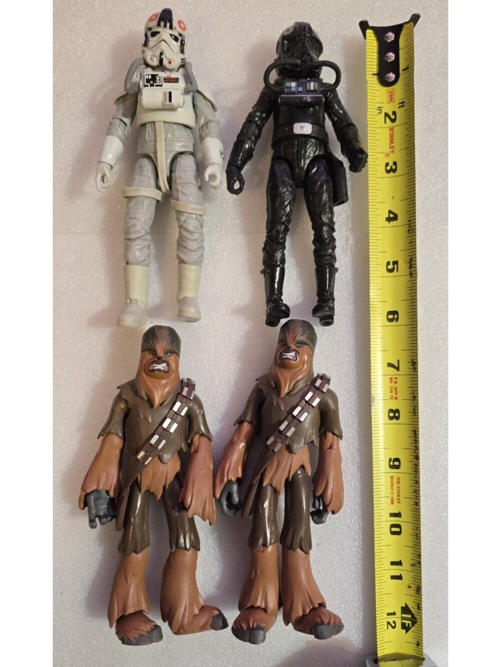 Star Wars Hasbro 6" Action Figures Lot Of 4, Tie Fighter,  AT-AT & 2 Chewbacca